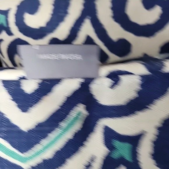 Pillow‎ Perfect Indoor Outdoor Lumbar Pillows x2 Blue Teal White 12x19 - Picture 5 of 10